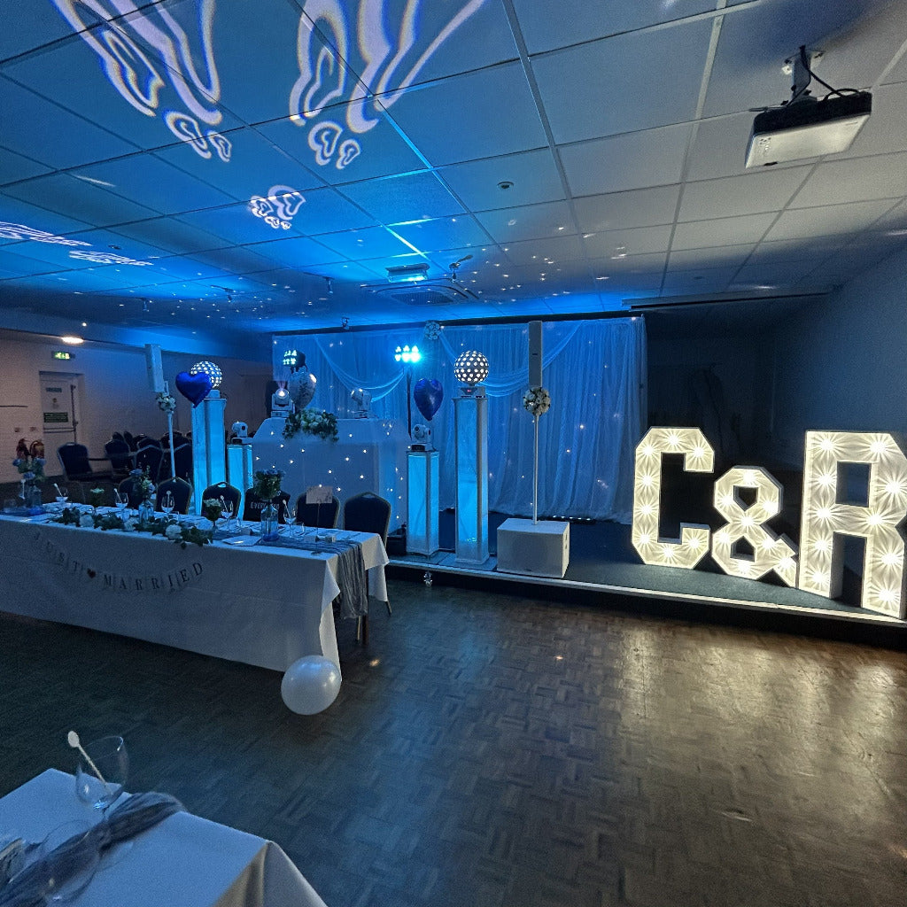 4ft LED 2 x Letters plus a & Shape (Initials)
