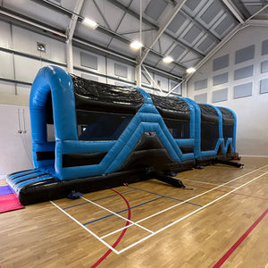 Assault Course 46ft Blue & Black Inflatable Obstacle Course