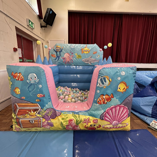 Under The Sea Light Pastel Pink & Light Pastel Blue Inflatable Ball Pool Air Juggler