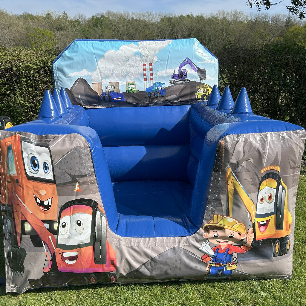Construction Cartoon Blue Inflatable Ball Pool Air Juggler