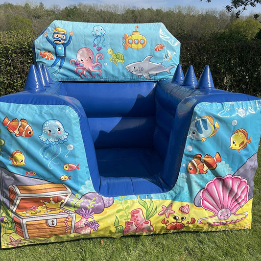Under The Sea Blue Inflatable Ball Pool Air Juggler