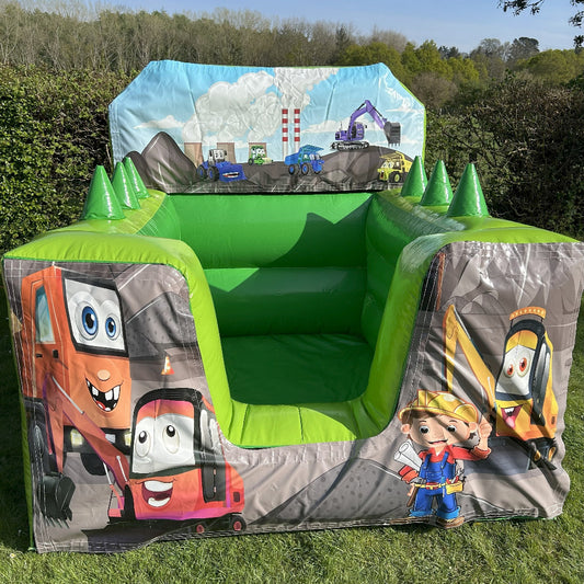 Construction Cartoon Green Inflatable Ball Pool Air Juggler