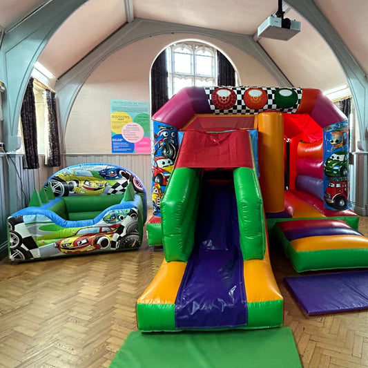 Car /Traffic / Transport Bounce 'n' Slide & Inflatable Ball Pool Air Juggler