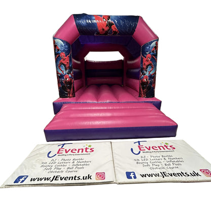 Spidey 2 Bouncy Castle Pink & Purple