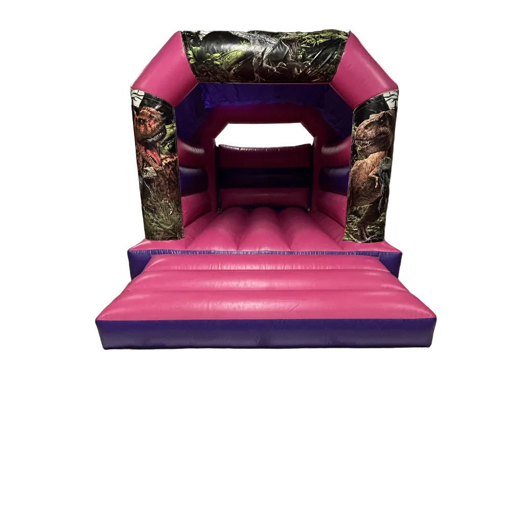 Dinosaur 2 Bouncy Castle Pink & Purple