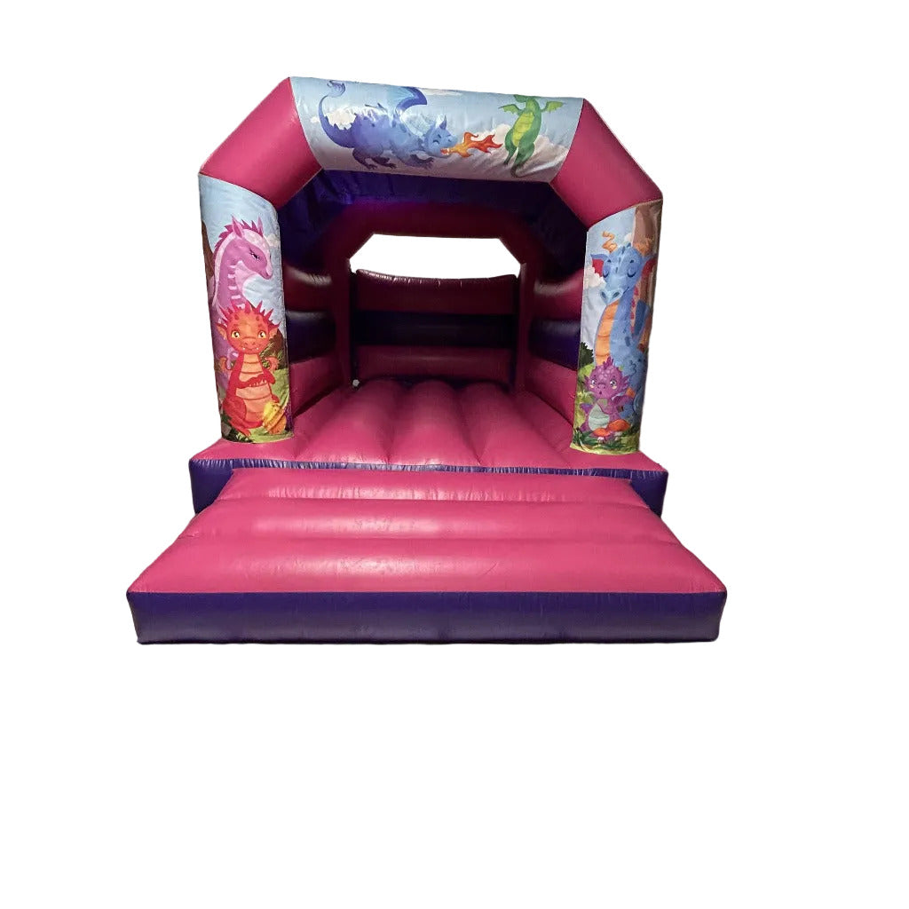 Dragons Bouncy Castle Pink & Purple