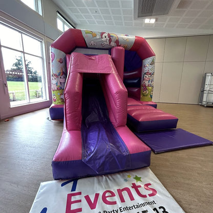 Party Time Unicorn Pink & Purple Bounce 'n' Slide