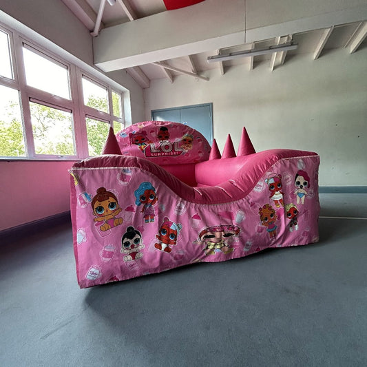 Doll Themed Inflatable Ball Pool Air Juggler Pink