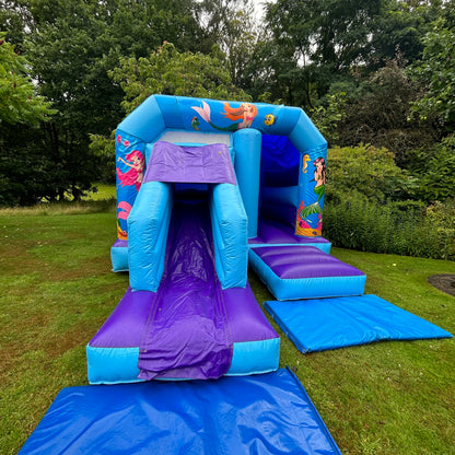 Blue & Purple Multicoloured Bounce 'n' Slide Mermaid Themed