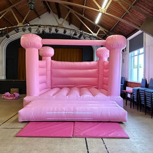 Pastel Pink Bouncy Castle & Pastel Pink Ball Pool