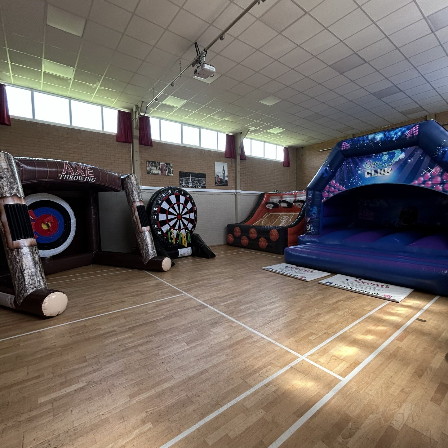 Blue & Purple Disco Bouncy Castle