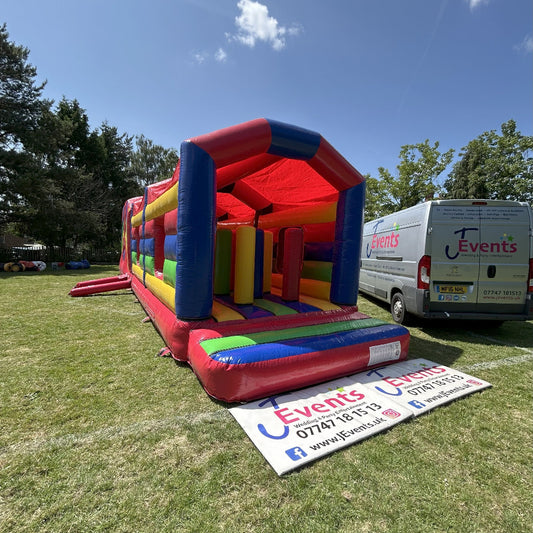 Assault Course 46ft Multicoloured Inflatable Obstacle Course