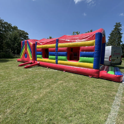 Assault Course 46ft Multicoloured Inflatable Obstacle Course