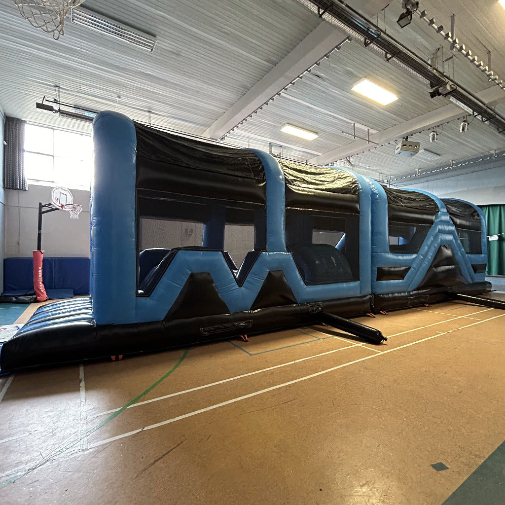 Assault Course 46ft Blue & Black Inflatable Obstacle Course