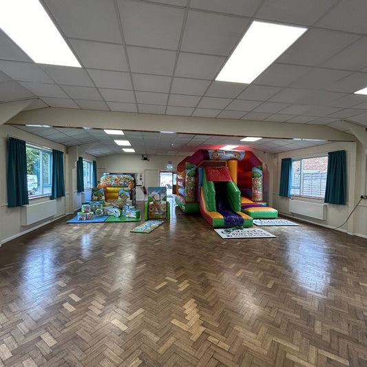 Teddy Bear Bounce 'n' Slide Bouncy Castle, Ball Pool & Soft Play Package