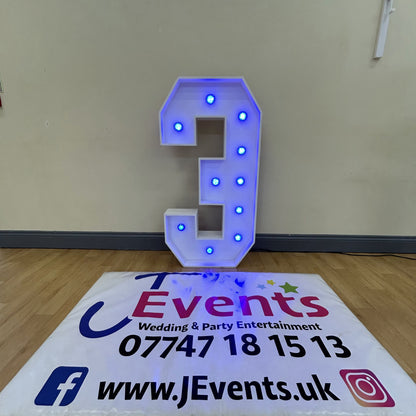 4ft LED Light Up Number 3