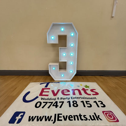 4ft LED Light Up Number 3