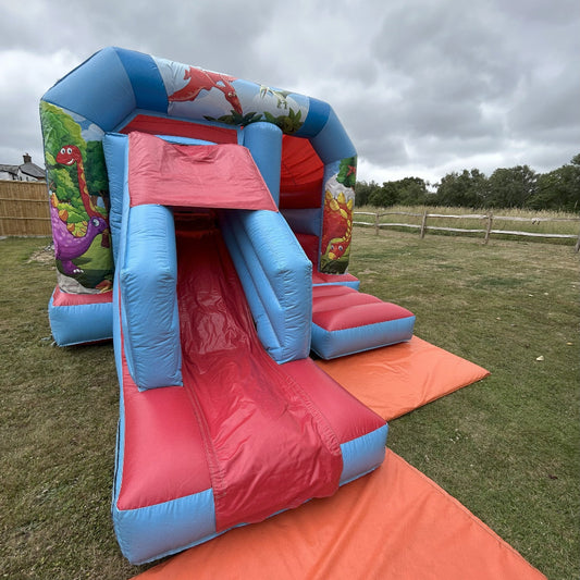 Cartoon Dinosaur Bounce 'n' Slide Red & Blue