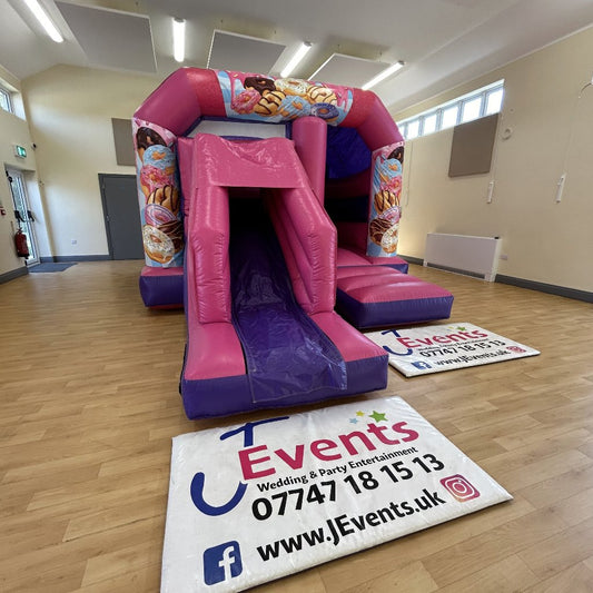 Pink & Purple Bounce 'n' Slide Donuts / Doughnuts Themed