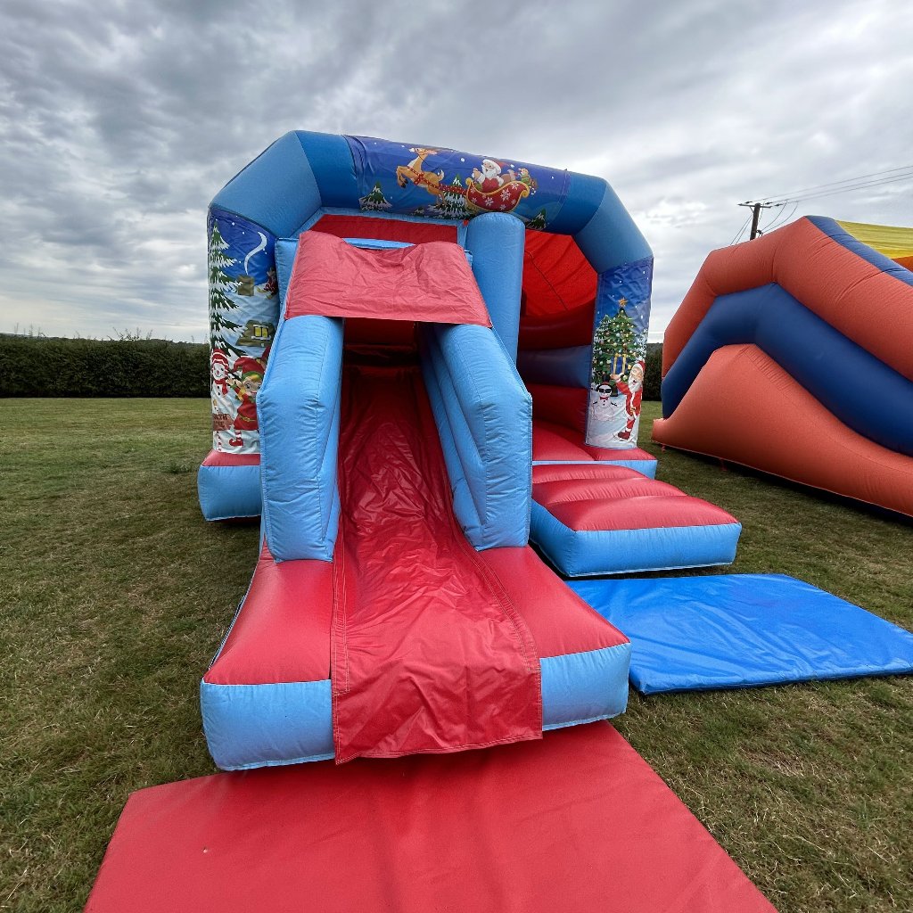 Red & Blue 2 Bounce 'n' Slide Christmas Themed