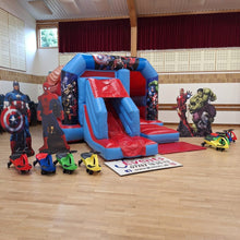 Load image into Gallery viewer, Superhero Bounce &#39;n&#39; Slide Red &amp; Blue
