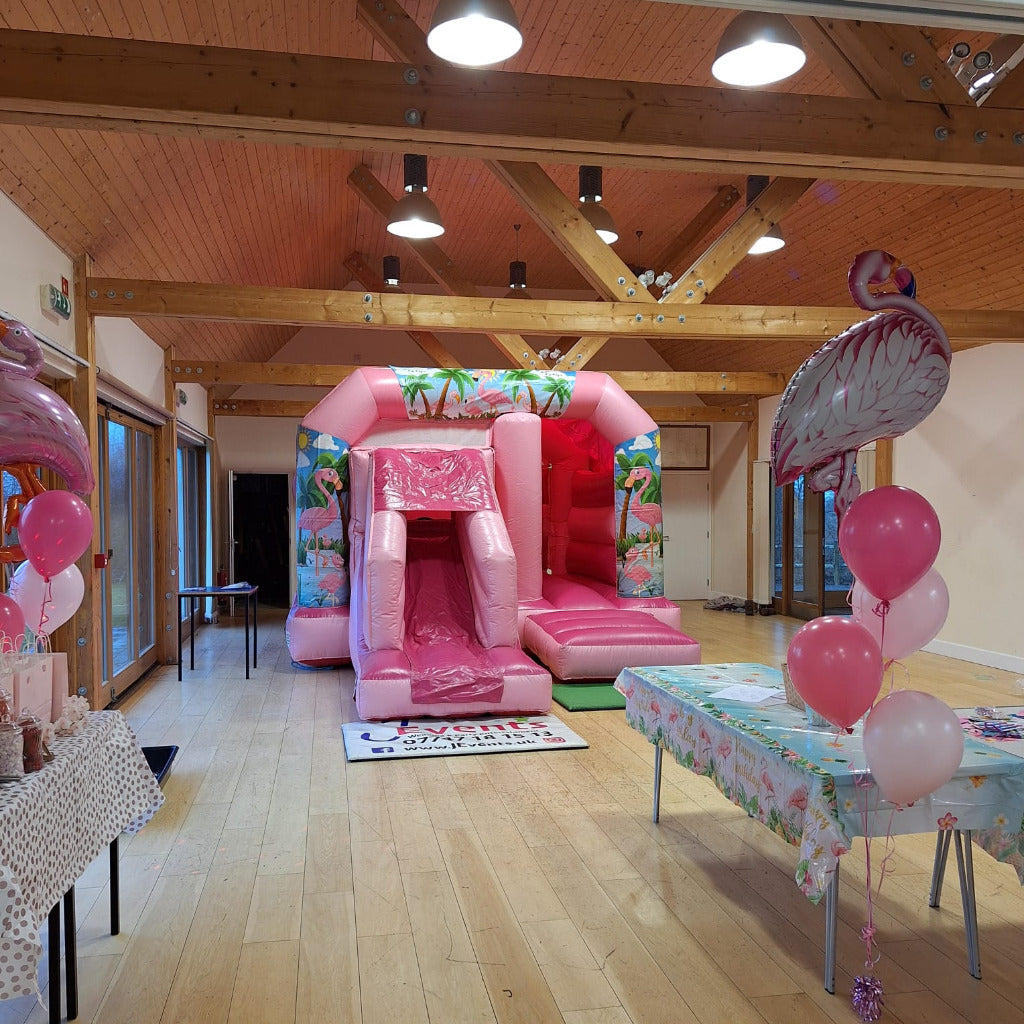 Pink Bounce 'n' Slide Flamingo Themed