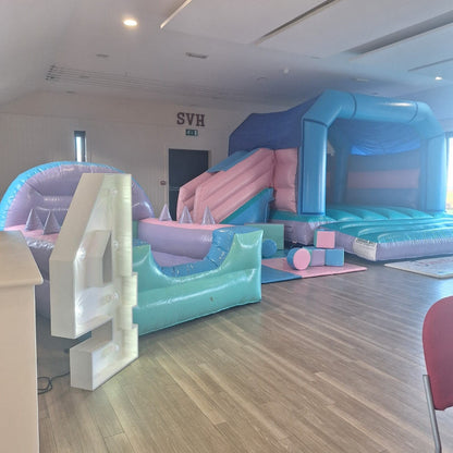 Multicoloured Mixed Pastel Pink, Pastel Blue, Pastel Green & Pastel Purple Bounce 'n' Slide Plain