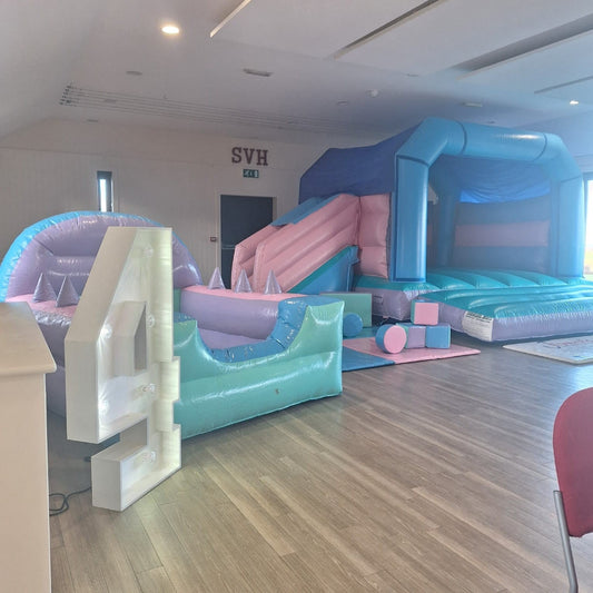 Multicoloured Mixed Pastel Pink, Pastel Blue, Pastel Green & Pastel Purple Bounce 'n' Slide Plain Ball Pool & Soft Play Shapes