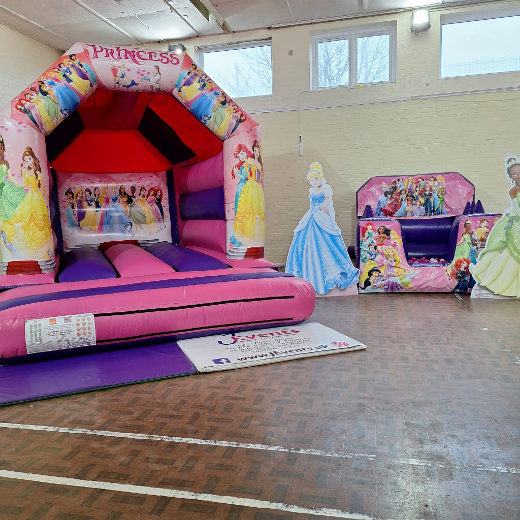 Princess 3 Bouncy Castle Pink & Purple