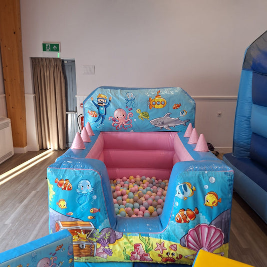 Under The Sea Light Pastel Pink & Light Pastel Blue Inflatable Ball Pool Air Juggler