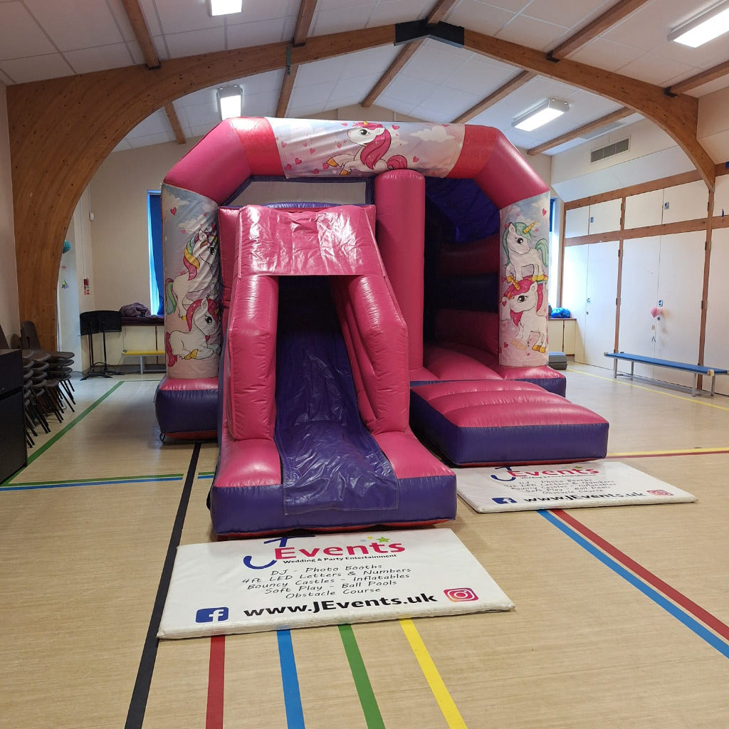 Cute Unicorn Pink & Purple Bounce 'n' Slide