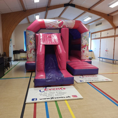 Cute Unicorn Pink & Purple Bounce 'n' Slide