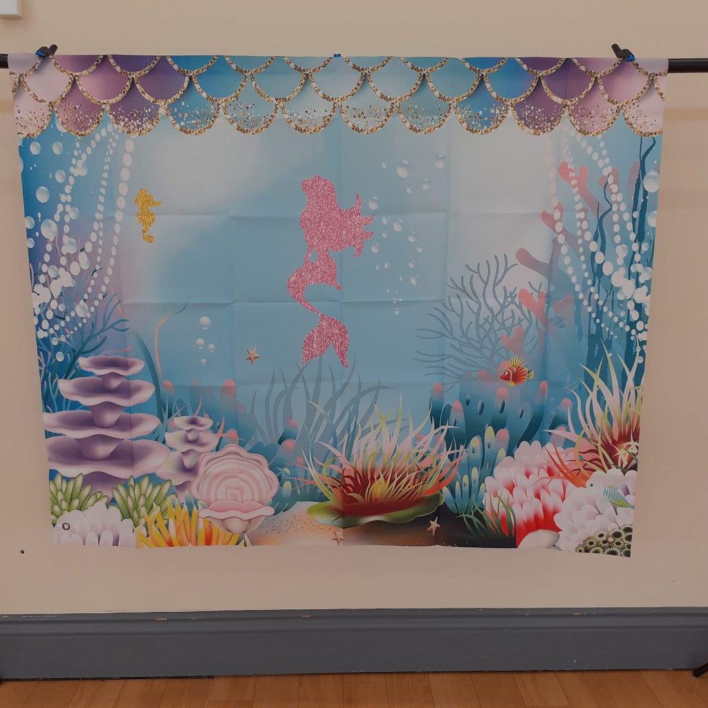 Mermaid or Under The Sea Backdrop Banner