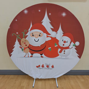 6ft Round Christmas Backdrop Hoop