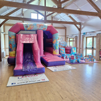 Mermaid Bounce n Slide, Ball Pool & Soft Play Package Pink & Purple