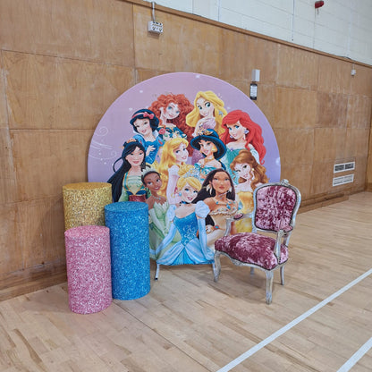 6ft Round Princess Backdrop Hoop