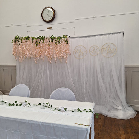 White Backdrop Drape