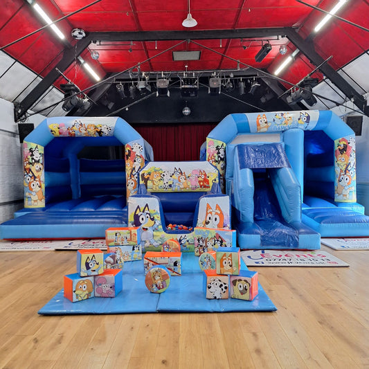 Bluey Blue Inflatable Ball Pool Air Juggler