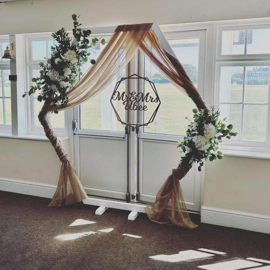 White Hexagon Backdrop