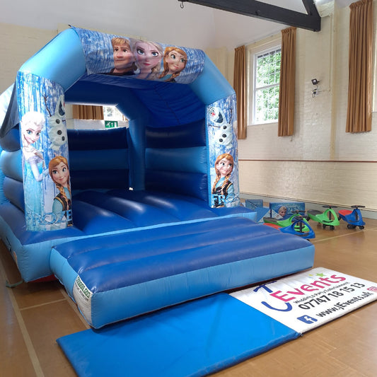 Frozen 2 Bouncy Castle Blue & Blue