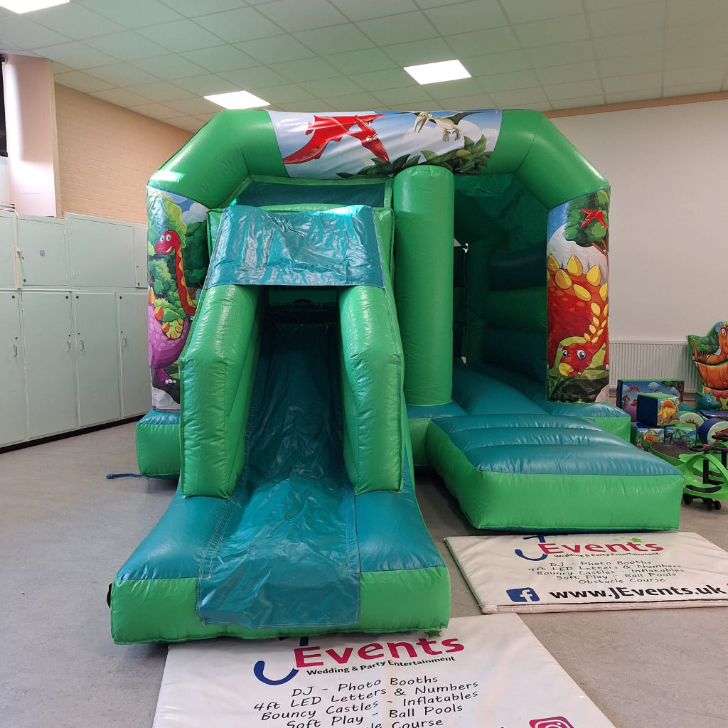 Cartoon Dinosaur Bounce 'n' Slide Green