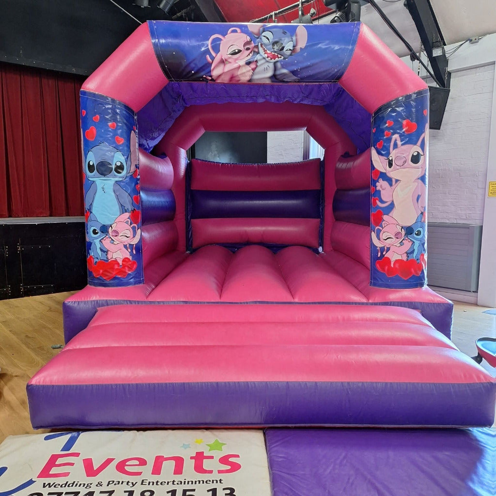Stitch & Angel Pink & Purple Bouncy Castle