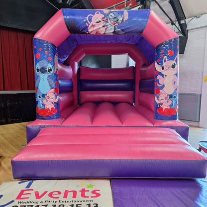 Stitch & Angel Pink & Purple Bouncy Castle