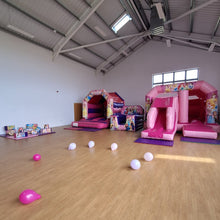 Load image into Gallery viewer, Princess Bouncy Castle, Princess Bounce &#39;n&#39; Slide Bouncy Castle, Ball Pool &amp; Soft Play Package
