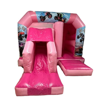 Monster Truck Pastel Pink Bounce 'n' Slide