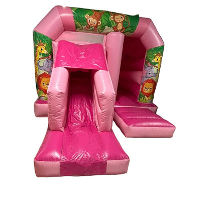 Cute Jungle Pastel Pink Bounce 'n' Slide