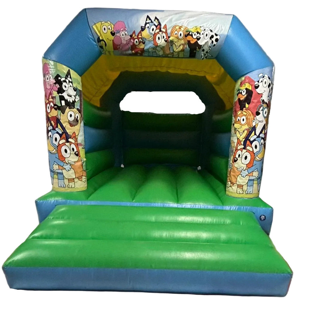 Bluey Blue & Green Bouncy Castle
