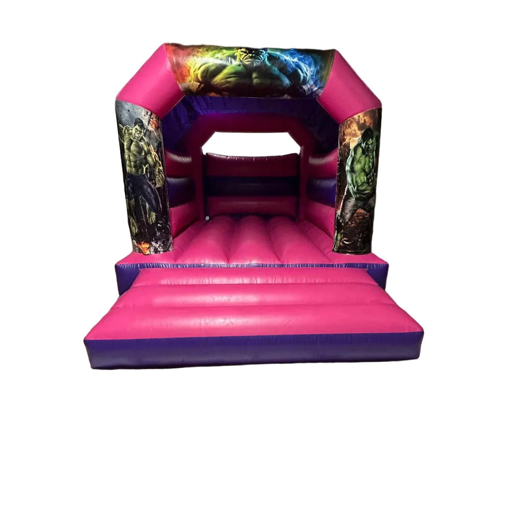 Hulk Bouncy Castle Pink & Purple