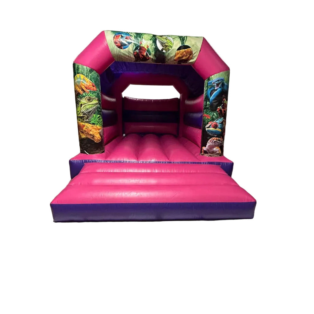 Reptiles Bouncy Castle Pink & Purple