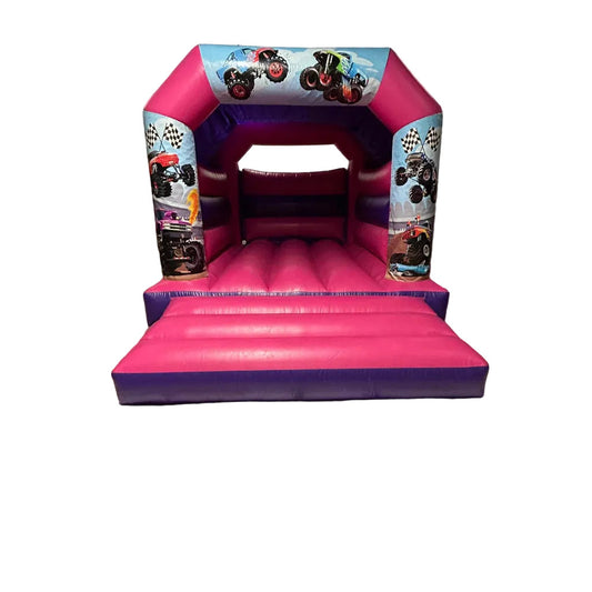 Monster Truck Bouncy Castle Pink & Purple